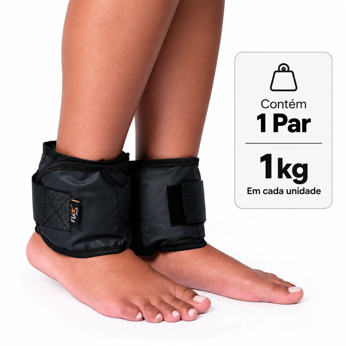 Caneleira Com Peso de 1kg e Velcro Ajustável