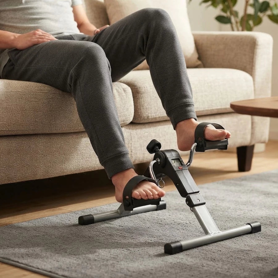 Mini Bicicleta Ergométrica para Fisioterapia de Pernas e Braços Com Monitor LCD