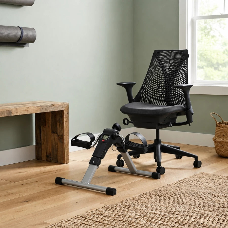 Mini Bicicleta Ergométrica para Fisioterapia de Pernas e Braços Com Monitor LCD