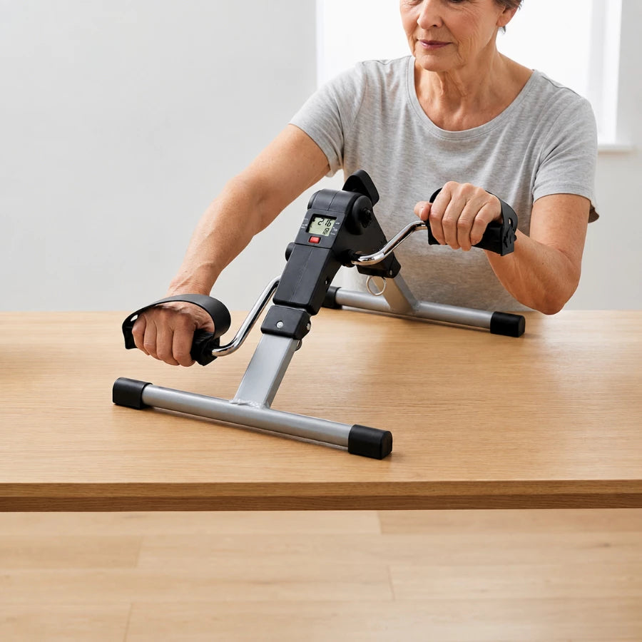 Mini Bicicleta Ergométrica para Fisioterapia de Pernas e Braços Com Monitor LCD